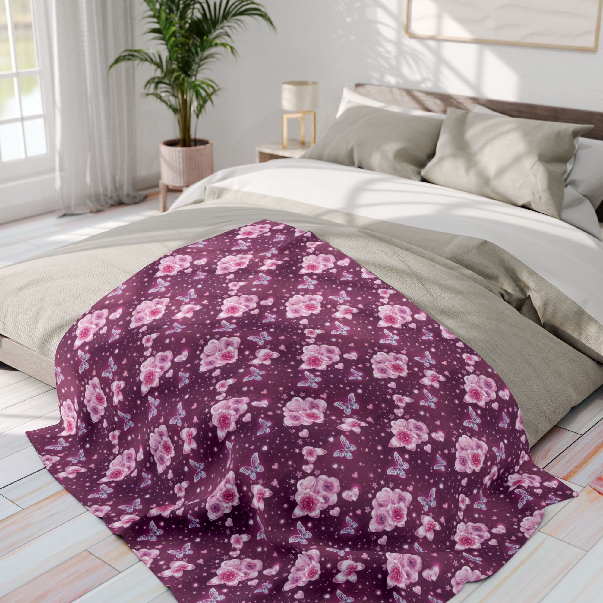 Copy of Cozy Arctic Fleece Blanket with Unique Patchwork Design, Soft Throw, Home Decor, Gift for Winter, Cozy Night In, Birthday Present